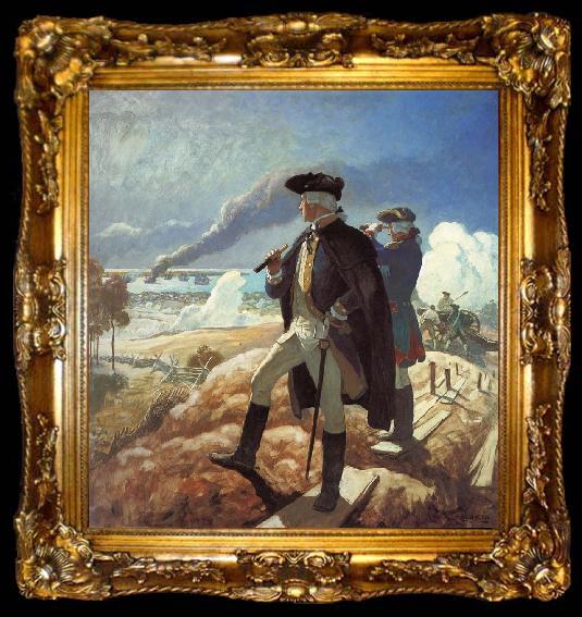 framed  NC Wyeth George Washington at Yorktown, ta009-2